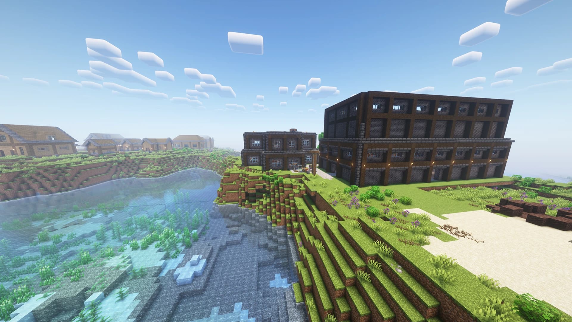 My base with the town in the background